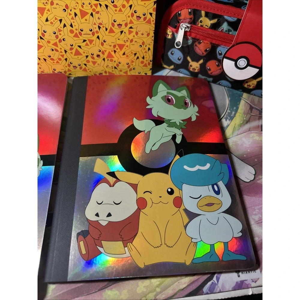 POKEMON Back To School Pencil/Utility Case Notebook, Folder, Pencil Cases Lot